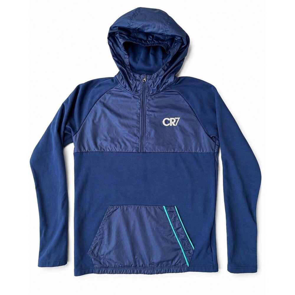 Nike CR7 Dri-FIT Repel Hoodie Youth XL Cristiano Ronaldo Soccer Blue BV6087-493